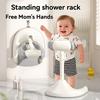 Kids Standing Bath Station - Non-Slip Foldable Height Adjustable 2 Colors for Baby Toddler