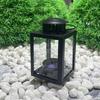 Wind-proof Lantern Candle Stand Black Outdoor Tea Light Iron Wind Lamp  Festival Gift