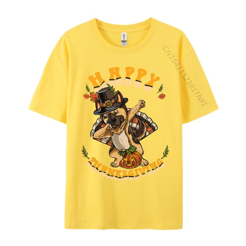 Turkey GerUnisex Shepherd Happy Thanksgiving Tshirt Normal T Shirt Funny Design New Tshirts Unisex Cotton T Shirt Cream T Shirt