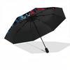 1pc Skulls Roses Fashionable Automatic Opening/Closing Folding Umbrella with 8 Bones, Windproof Portable, Daily Use120