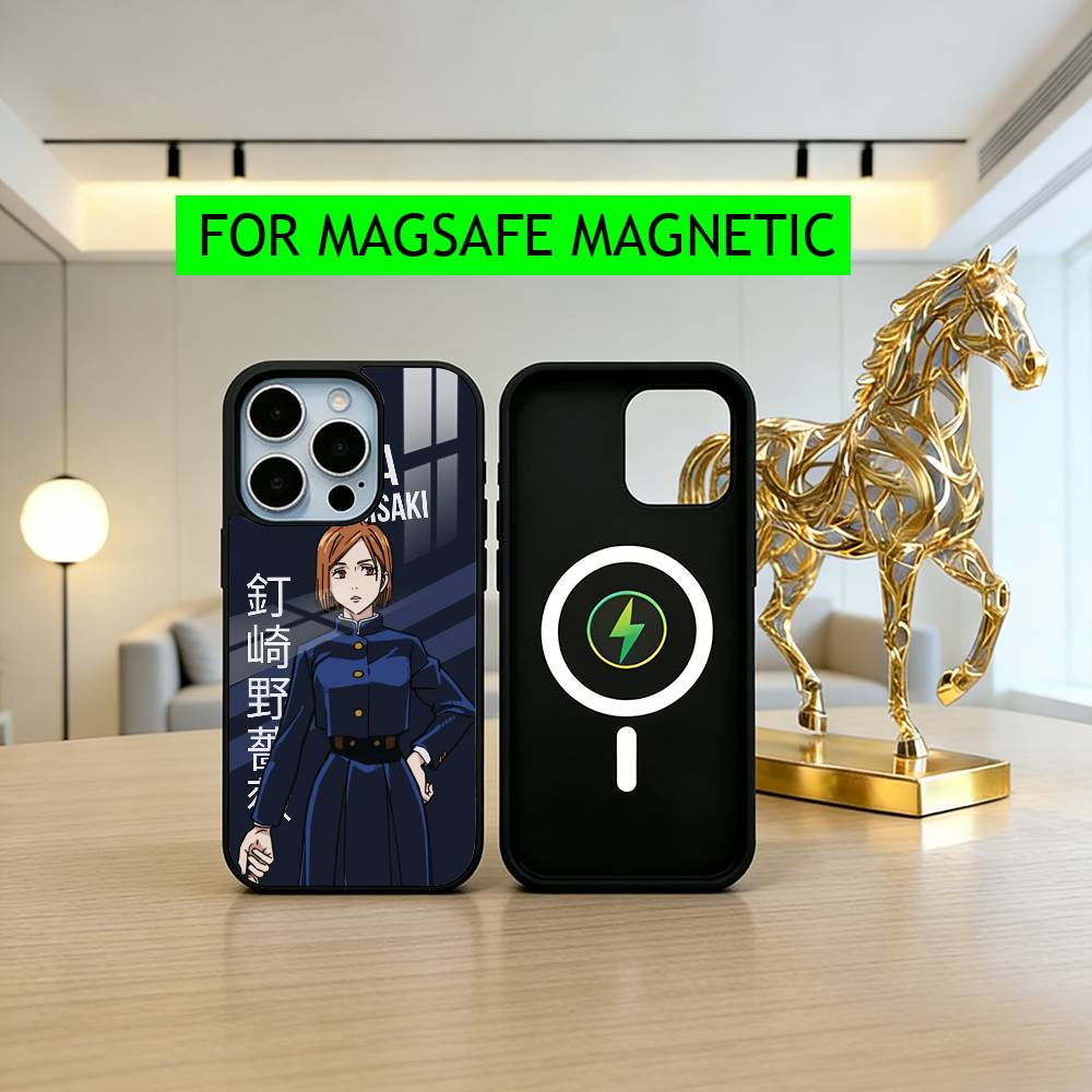 Jujut-su N-Nobara Kugisaki-NK K-Kaisen Phone Case For iPhone17,16,15,14,13,12,11 Plus,Pro Magnetic For Magsafe Wireless Charging