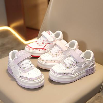 Spring and Autumn Children's Versatile Leather Face White Shoes Board Shoes