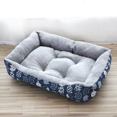 Warmer Cord Gepolstertes Großes Hundebett Druck Haustier Großes Hundehaus Rosa Weiches Fleece Katze Welpe Bett Haus Zoohandlung Nest Hundekörbe