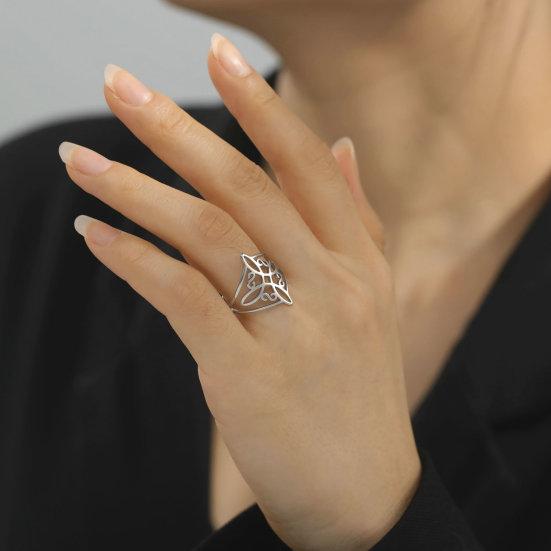 Creative Party Ring Electroplating Dress Up Fine Workmanship Witch Knot Stainless Steel