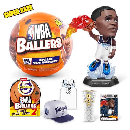 ZURU's Surprise NBA Baller Series, 25 Pieces. NBA Licensed Collector's Item. Surprise Unboxing Basketball Collector's Sports Toy. Suitable for Ages 3