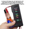1Pcs 12V Battery Level Battery Tester Red Yellow Green Display Copper Wire Alternator Tester BT-170 ABS Battery Checker