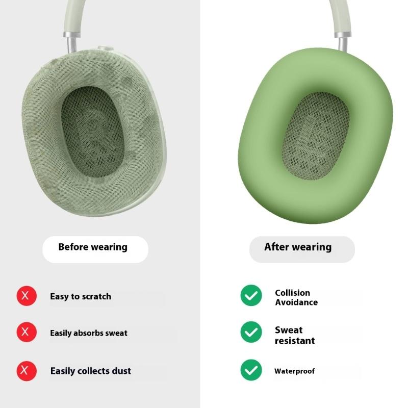 Upgrades Silicone Protective Cover Headband Ear Cushions & Outer Shell Sweat Resistant Strong Design For Headsets
