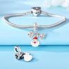 Copper Santa Claus Pendant Bracelet Beads Fit Bangle Ideal For Women Jewellery Party Fine Christmas Gifts Diy Accessories