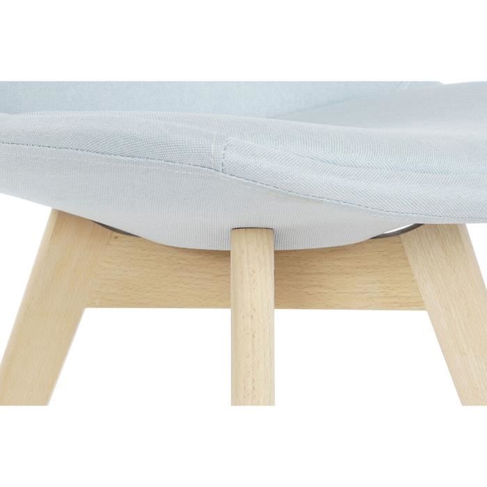 Chaise 48 X 56 X 83 Cm Mousse Beige Bleu Hêtre