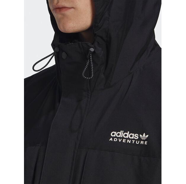 Mid-season Jacket Adidas Adventure HK4996 Black Loose Fit