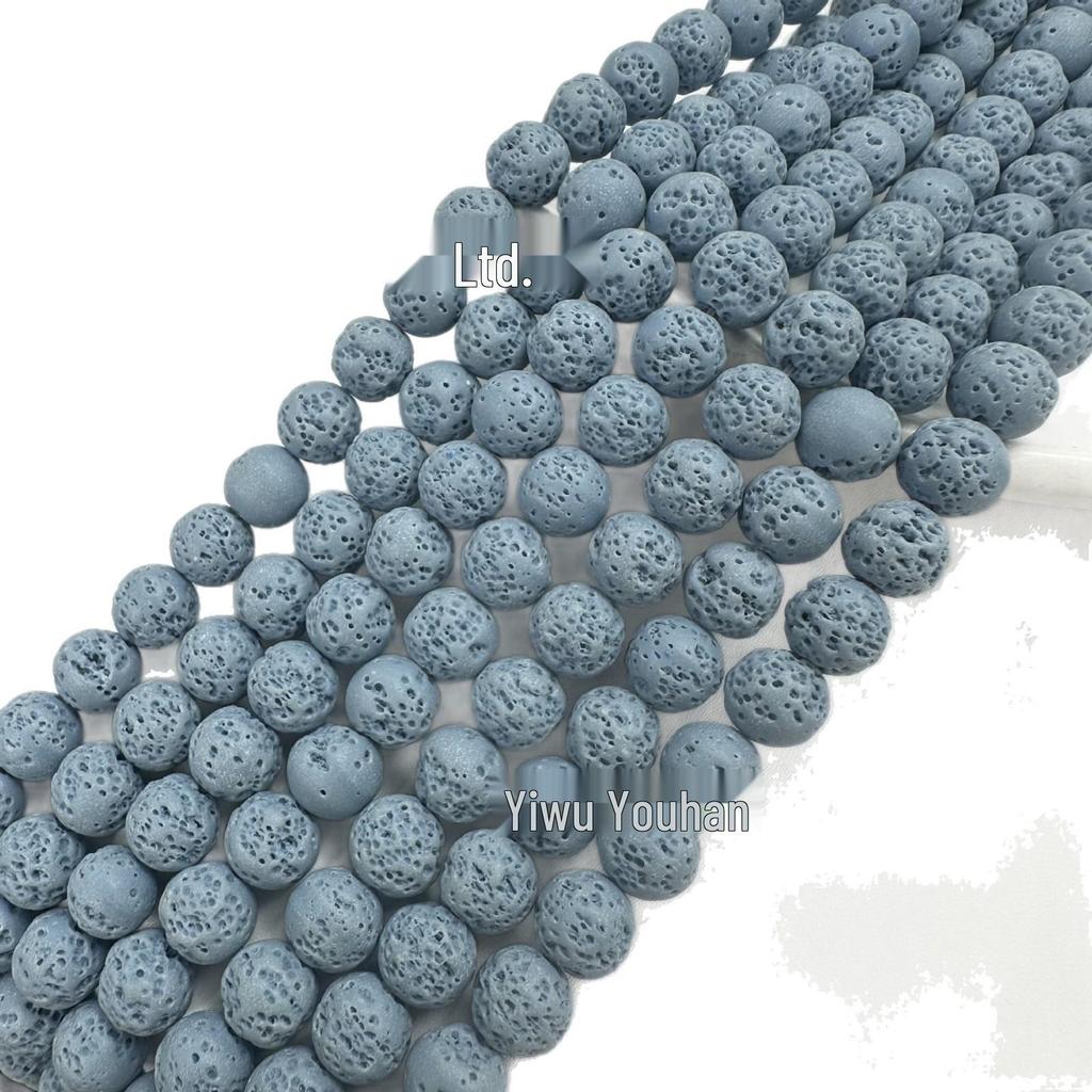 Colored Volcanic Rock Round Beads for DIY Jewelry Making