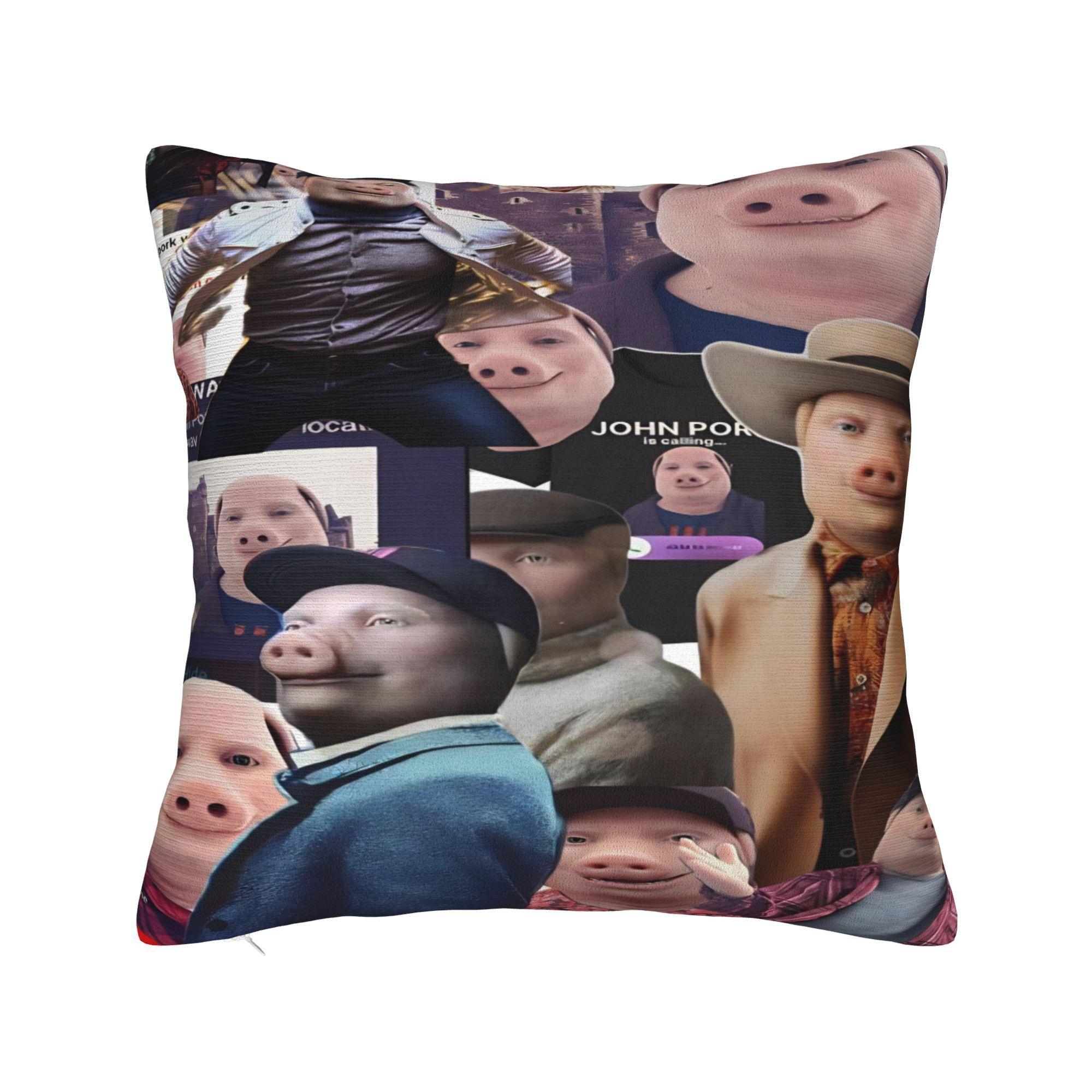 Pillow Case John Pork Is Calling Soft  Pillow Cover For Sofa Home Decor Funny Pillowcases 30cmx30cm