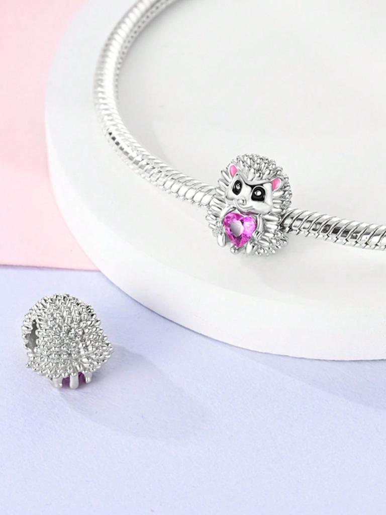 Copper Colors Charms Plata Hedgehog Puppy Beads Charm Pendant For Original Bracelet For Women Diy Jewelry Love Gift