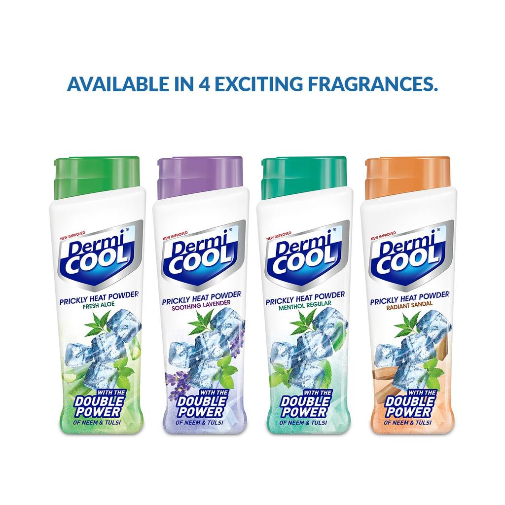 Dermi Cool Menthol Powder with Neem & Tulsi for Prickly Heat Relief 400g