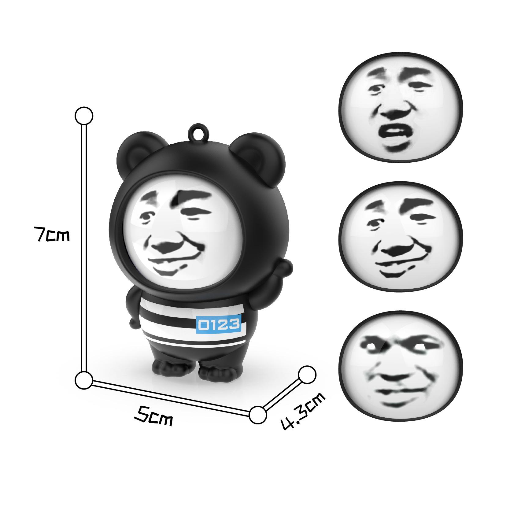 

Mushroom Emoji Face-Changing Spinning Keychain Toy