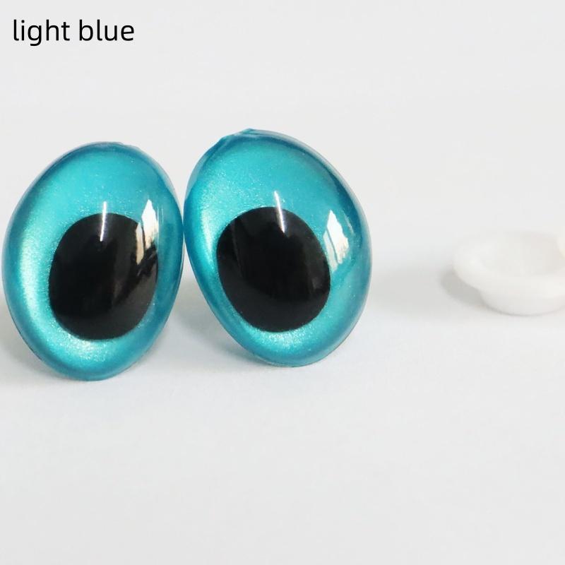New 10PCS 3D Colorful Safety Eyes Oval Shape for Crochet Toys Amigurumi DIY Toy Doll Making Animal Eye Doll DIY Craft Supplies
