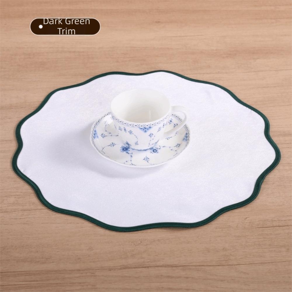 Double-Sided Linen Dining Mat Non-Slip Table Mats Exquisite Heat Insulation Pad  Kitchen