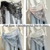 Trend Floral Embroidery Women's Lace Belt Versatile Korean Version Hem Skirt Triangle Scarf Women's Pants Waist Decorative