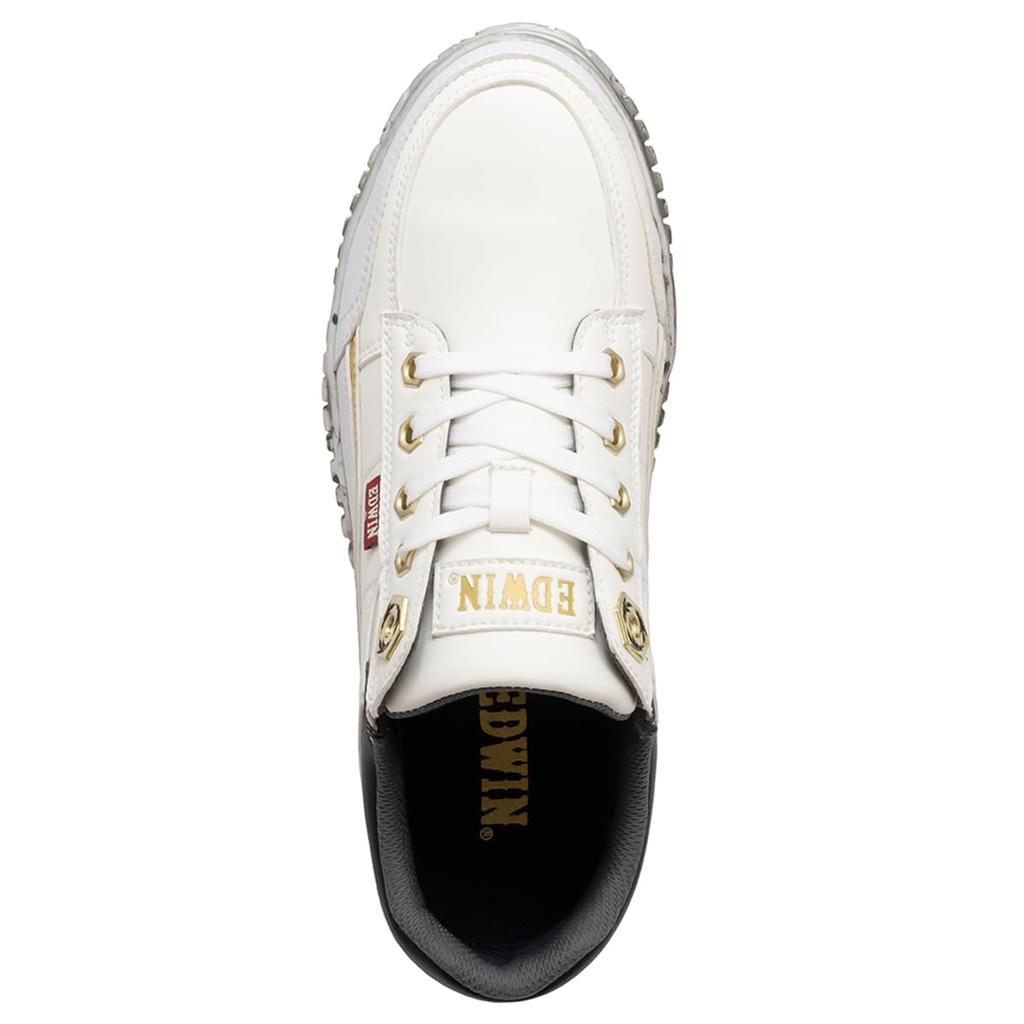 Edwin Lightweight Safety Shoes with Special Wide Rubber Stylish Work Size Men's Sole, Low-Cut Sneakers, Shock-Absorbing Sole, Resin, Non-Slip Bottom,