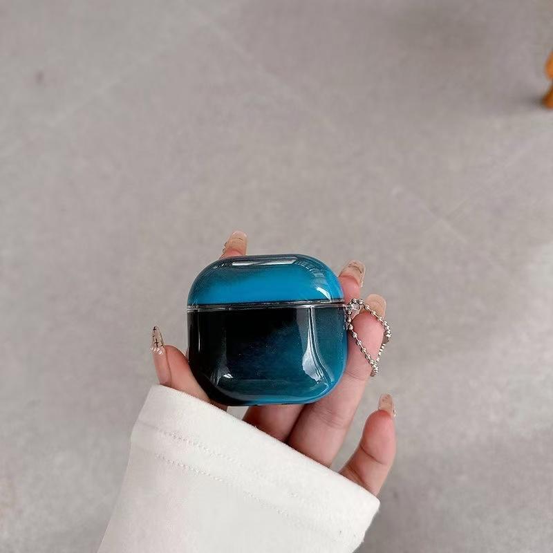 

Светящийся в темноте защитный чехол с перетекающим песком для Apple AirPods Pro, AirPods 1/2, AirPods 3 и AirPods Max - Поддерживаются все модели airpods 4 синий