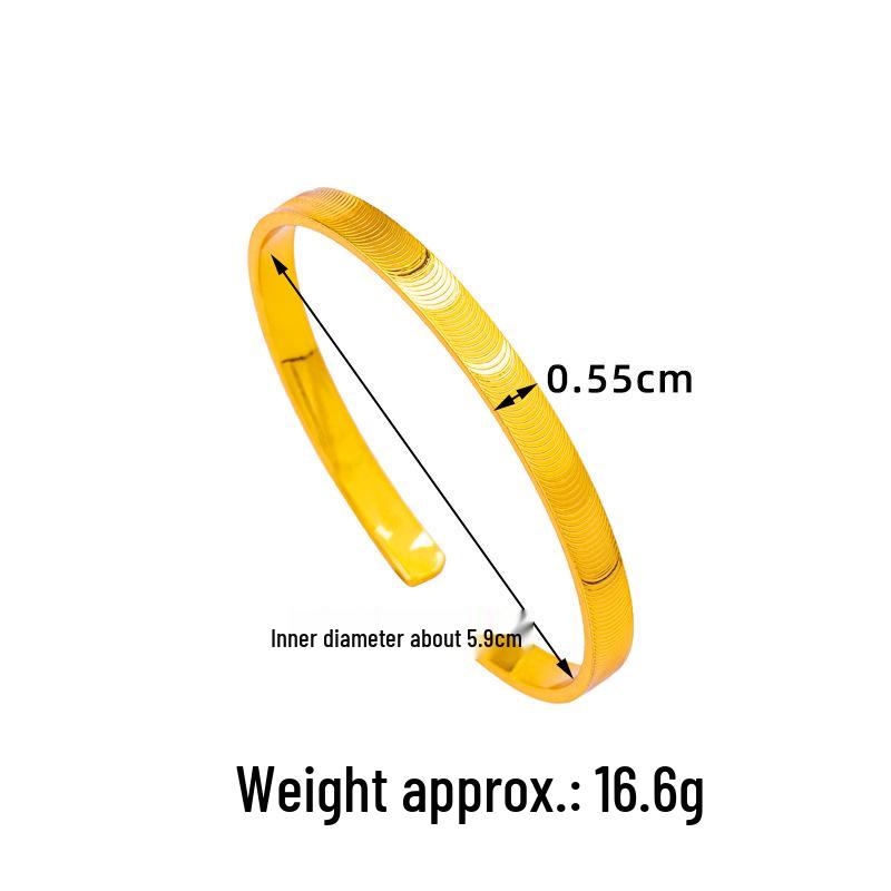 Exquisite Cat's Eye Gold Bangle - Trendy, Long-Lasting Color Jewelry for Women