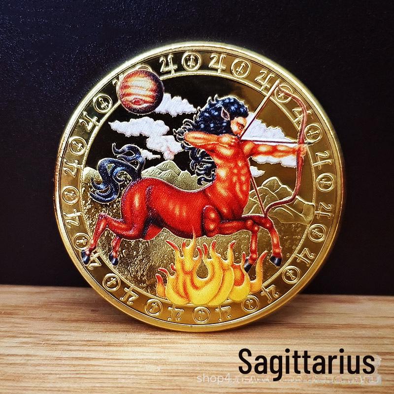 

Позолоченные памятные монеты со знаком зодиака: 12 Солнечных Медалей Таро Созвездий