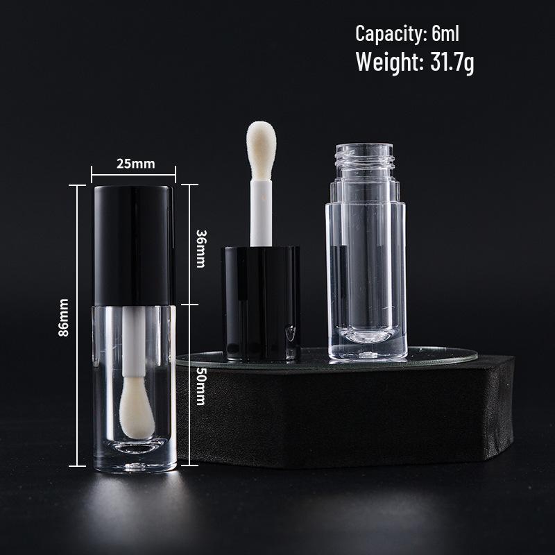 Thick Tube with Large Brush: Empty Lip Gloss, Eyeliner, & Mascara Tube