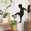 A Silhouette of A Boy Playing Football, A Decorative Sticker for The Background Wall of The Bedroom Study