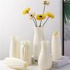 62KD 6PCS Elegant Plastic Flower Holder Vases With Subtle Texture Small Storage Bottle For Home Decoration