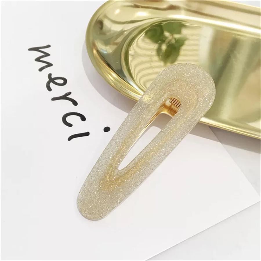 Big Hair Accessories Women Head Pins Fashion Jewelry Water Drop Rectangle Acrylic Hair Clip Barrettes Headwear for Girls