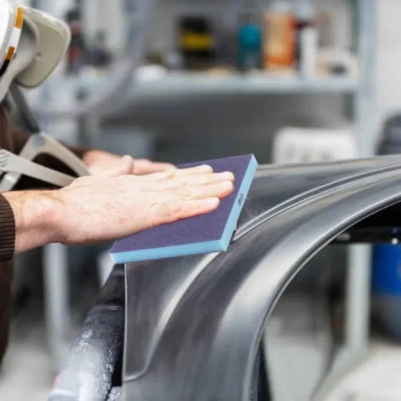 Wet and Dry Reusable Sanding Sponge Coarse Double Sided Sandpaper Blocks for Woodworking Metal Polishing Fine Grit Sanding Pads