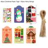 48/50Pcs Merry Christmas Kraft Paper Tags DIY Handmade Gift Wrapping Paper Labels Santa Claus Hang Tag Ornaments New Year Decor