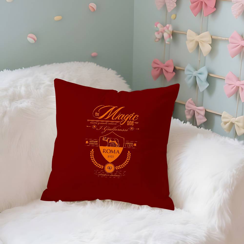 R-Rome Club Pillow Case Cushion Cover Soft Cute Throw Pillow Case For Car Sofa Pillowcase Polyester With Zipper