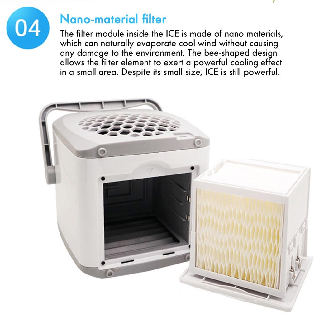 Air Conditioner Air Cooler Mini Fan Portable Airconditioner for Room Home Air Cooling Desktop Usb Charging Air Conditioning Fan 135 * 135 * 135mm