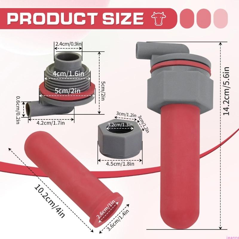 Rubber Pacifier Milk Drink Calf Feeder Pacifier Calf Nursing Bucket Nipple Soft Rubber Teats for Cattle and Livestock