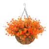 Hängender Herbst-Kunstblumenkorb UV-beständig Außen Garten Hof Terrasse Veranda