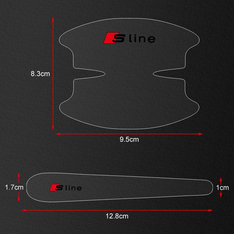 8Pc Transparent Car Door Handle Bowl Anti Scratch Protective Sticker For Audi C7 C6 C5 B5 B6 B7 B8 B9 D3 Q3 Q5 Q7 TT A1 A3 A4 A5