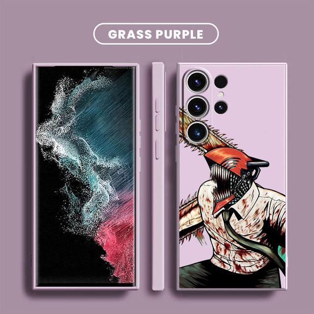 Kettensäge Mann Anime Mode Fall für Samsung Galaxy S10e S8 S9 Plus S10 S22 S23 Ultra S20 Fe S21 5g Weiche Quadratische Flüssigkeit Abdeckung