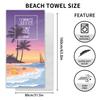 Double-sided velvet beach towel, microfiber yoga sports towel, water-absorbing quick-drying swimming towel