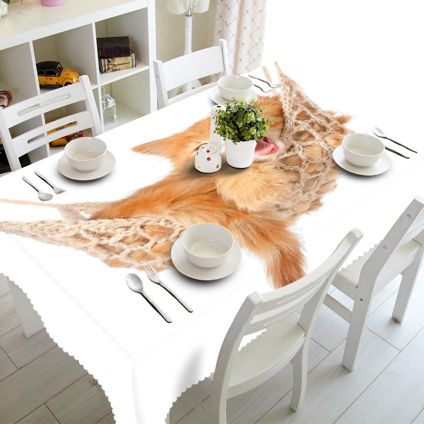 

Симпатичная скатерть с рисунком семьи кошек, Счастливого Рождества, водонепроницаемая, утолщенная, прямоугольная и круглая скатерть для свадьбы 40 X 40CM