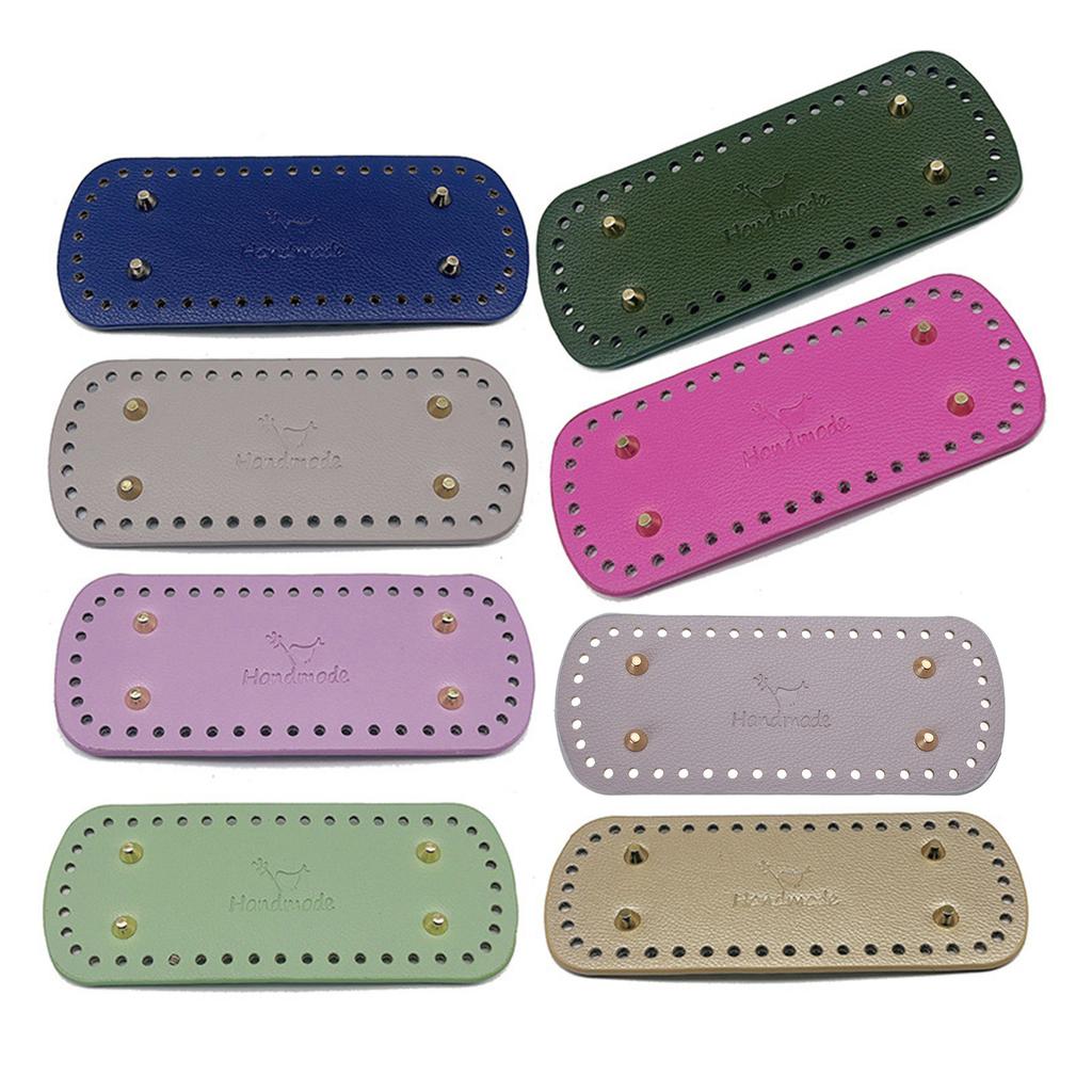 Oval Round Bags Bottom Leather Bag Base with 44 Holes Nail-Bottom Shaper Pad for DIY Crossbody Shoulder Bag Knitted Bag
