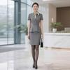 Teluoman Women's Short Sleeve Professional Suit Set