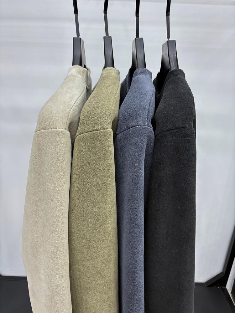Men's Lambswool Velvet Thick Round Neck Winter Sweater - Super Warm Hoodie