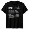 Dad Dungeons T-shirt da uomo Personaggio Draghi Scheda Personaggio Regalo Festa del Papà DND RPG