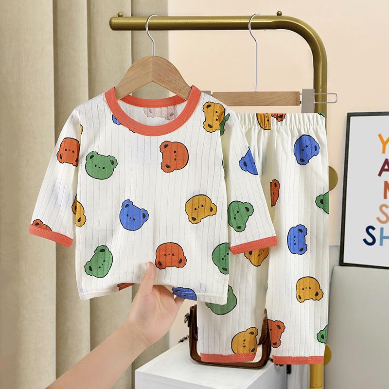 Baby Clothes Children Loungewear Long Sleeve Pajamas for Children Cute Deisgn Lightweight Comfortable Fabric Sleepwear Outfit