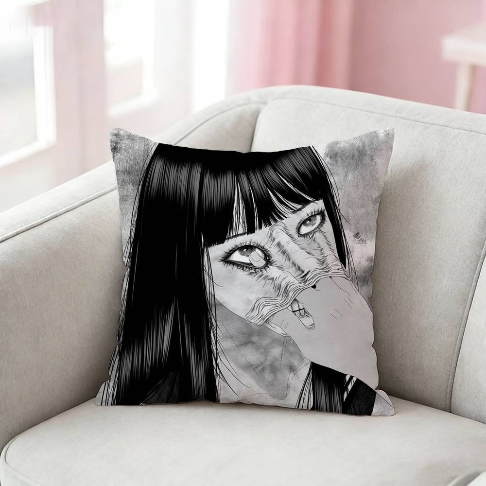 Japan Manga Junji Ito Tomie Pillow Case For Sofa Living Room Home Office Decor Protective Cover