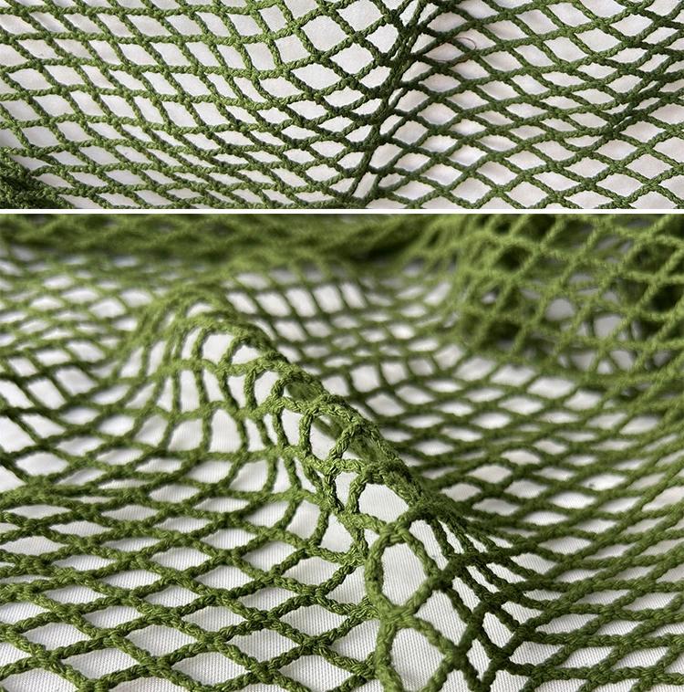 100x150cm Forma a Diamante Rete di Cotone e Lino Trasparente Rete da Pesca Tessuto Fatto a Mano DIY Giacca Abbigliamento Designer Materiale Tessile di Lusso