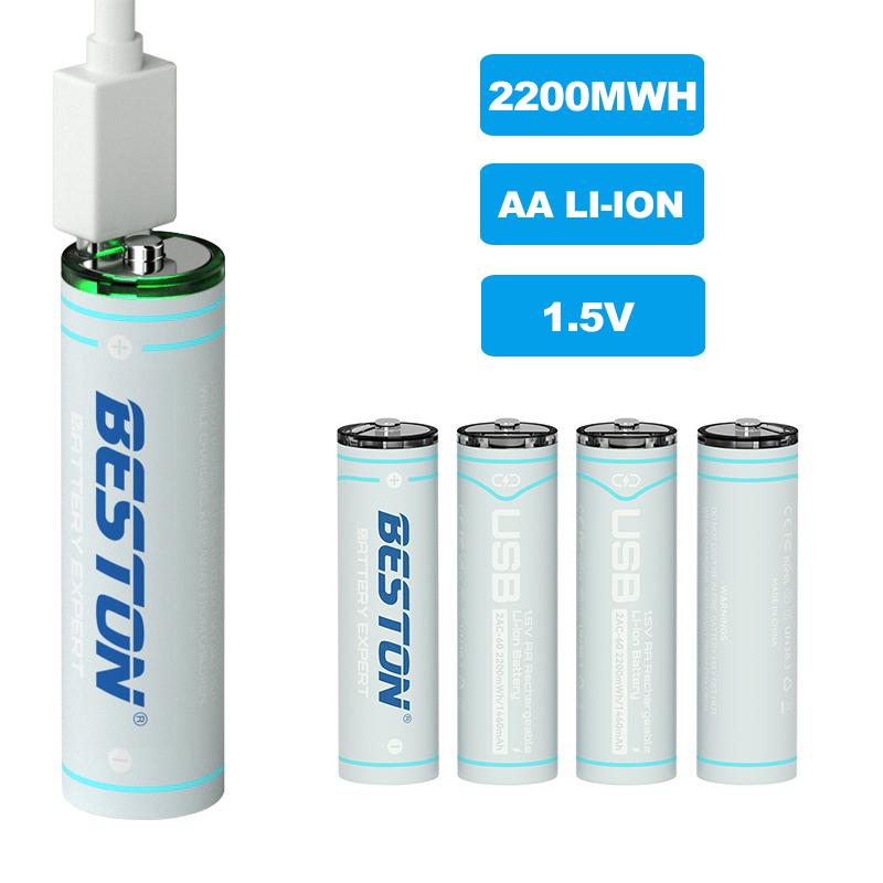 

Литий-ионная аккумуляторная батарея AA1,5V D емкостью 2200 мВтч
