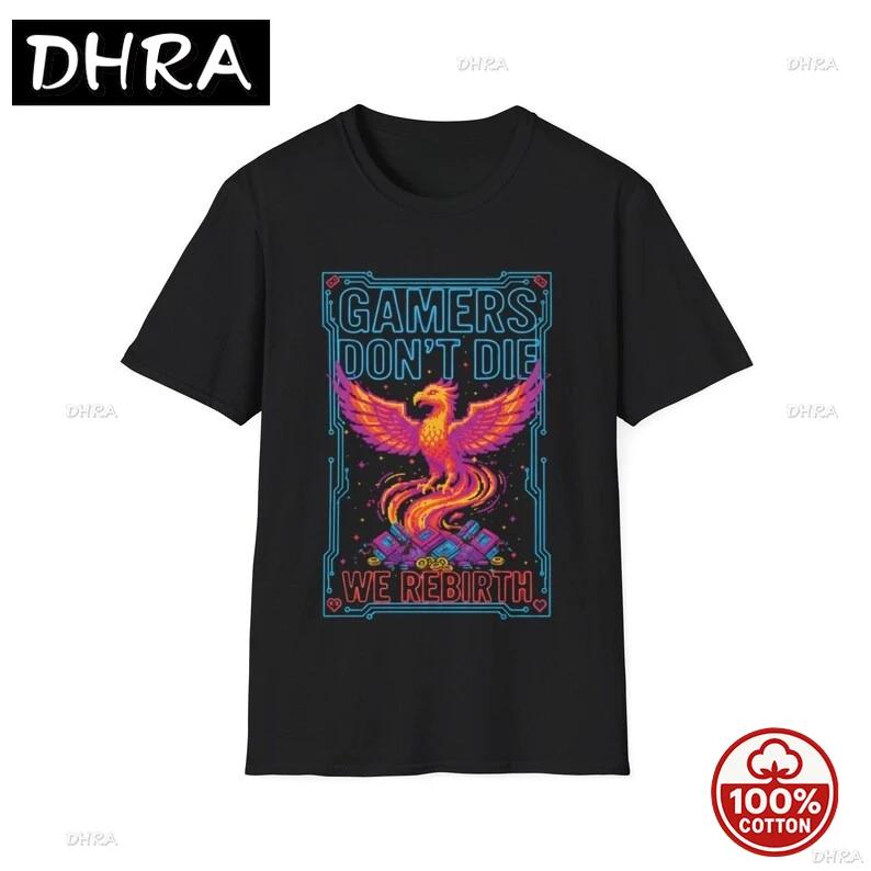 Gamers Dont Die TShirt  Neon Phoenix Gamer Tee Gaming Shirt for Unisex Art Art Breathable TShirts Unisex Women T Shirt TShirt S