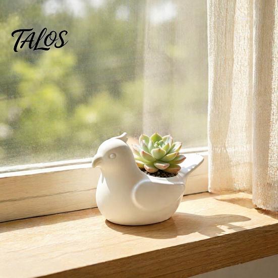 Healing Style Home Decor Bird Shape Flowerpot, Handheld Size Durable PLA Flower Pot, Cute Animal Pot 3D Printed Creative Planter, for Office